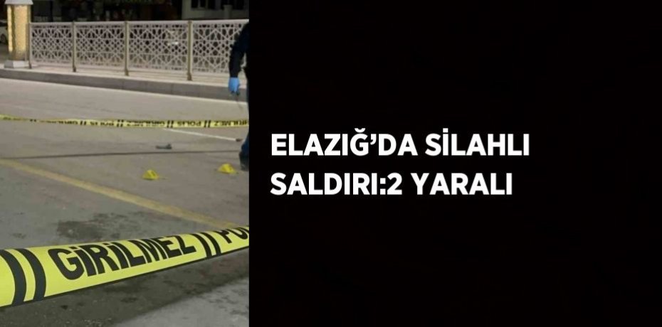 ELAZIĞ’DA SİLAHLI SALDIRI:2 YARALI