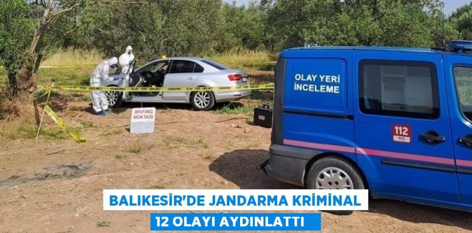 Balıkesir’de Jandarma Kriminal 12 olayı aydınlattı  