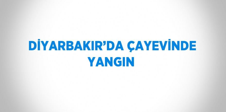 DİYARBAKIR’DA ÇAYEVİNDE YANGIN
