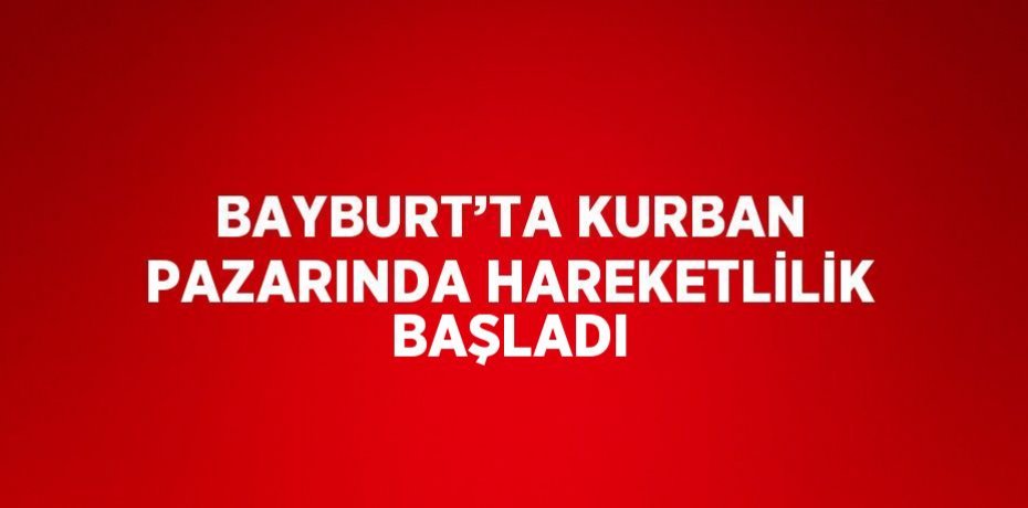 BAYBURT’TA KURBAN PAZARINDA HAREKETLİLİK BAŞLADI