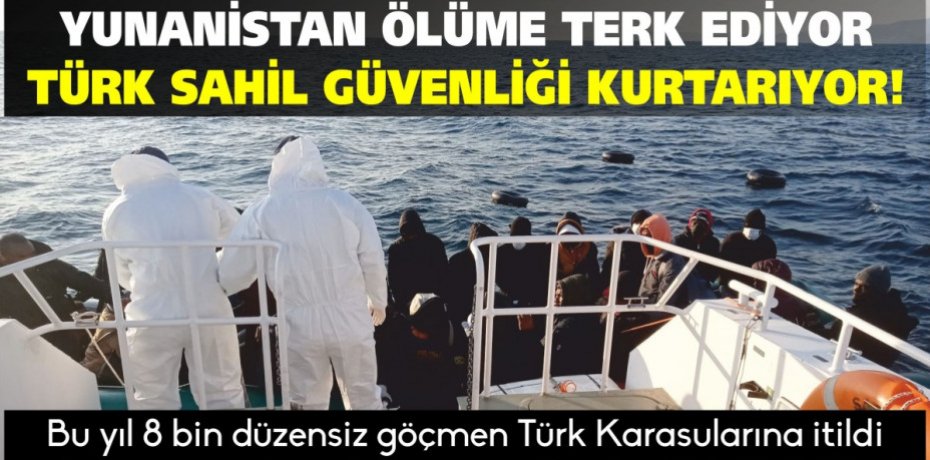 8 bin göçmeni ölüme terk ettiler...Türk Sahil Güvenliği böyle kurtardı
