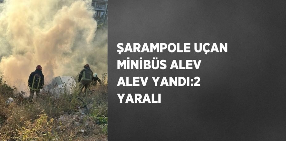 ŞARAMPOLE UÇAN MİNİBÜS ALEV ALEV YANDI:2 YARALI