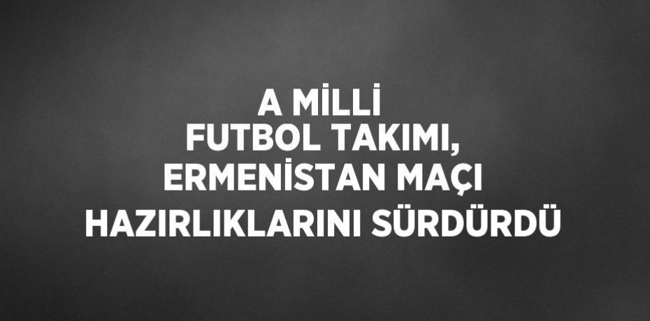 A MİLLİ FUTBOL TAKIMI, ERMENİSTAN MAÇI HAZIRLIKLARINI SÜRDÜRDÜ