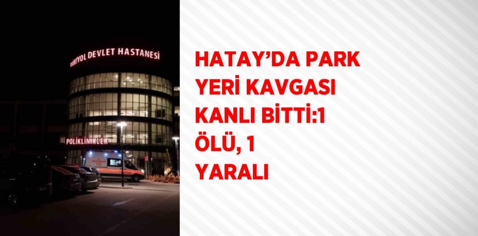 HATAY’DA PARK YERİ KAVGASI KANLI BİTTİ:1 ÖLÜ, 1 YARALI