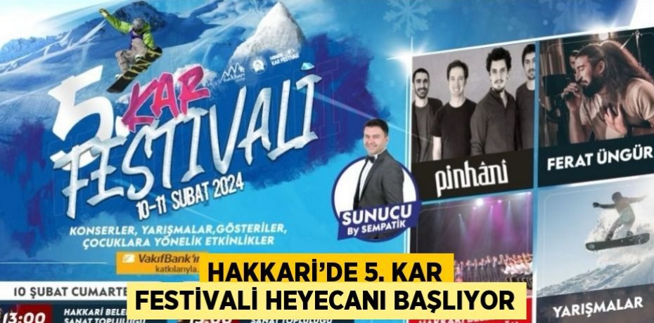 HAKKARİ’DE 5. KAR FESTİVALİ HEYECANI BAŞLIYOR