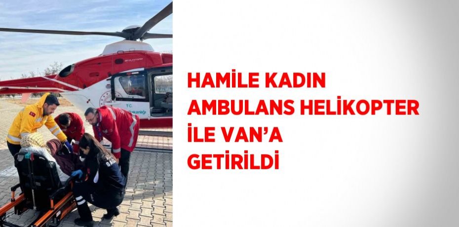 HAMİLE KADIN AMBULANS HELİKOPTER İLE VAN’A GETİRİLDİ