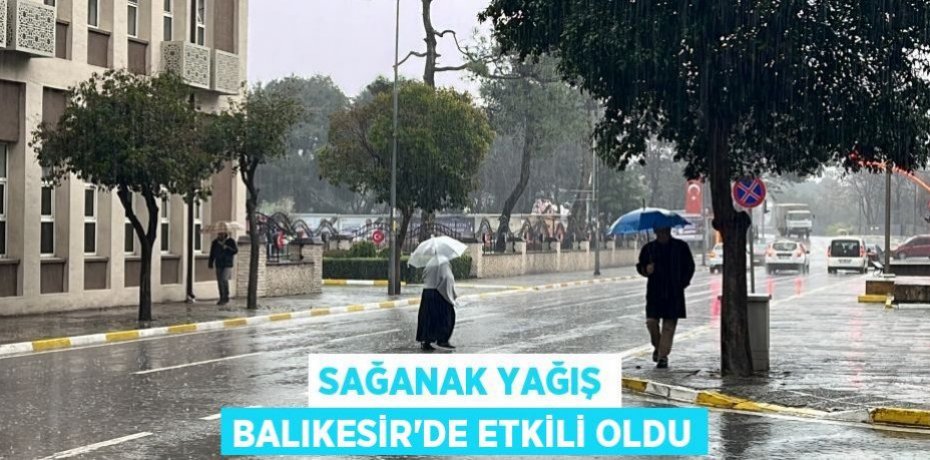 Sağanak yağış Balıkesir'de etkili oldu