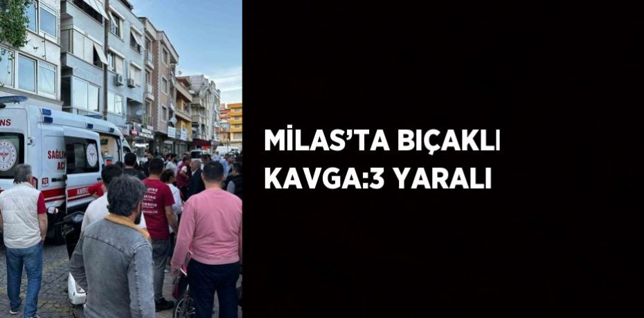 MİLAS’TA BIÇAKLI KAVGA:3 YARALI