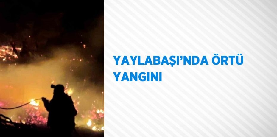 YAYLABAŞI’NDA ÖRTÜ YANGINI