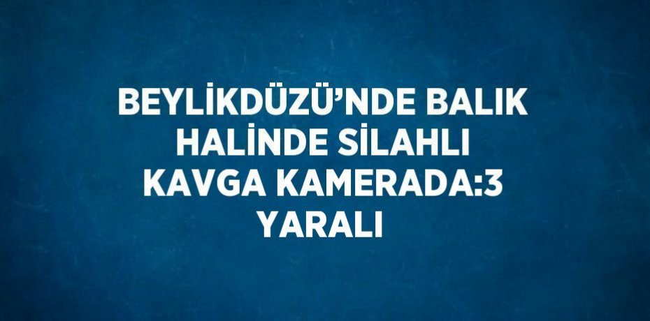 BEYLİKDÜZÜ’NDE BALIK HALİNDE SİLAHLI KAVGA KAMERADA:3 YARALI