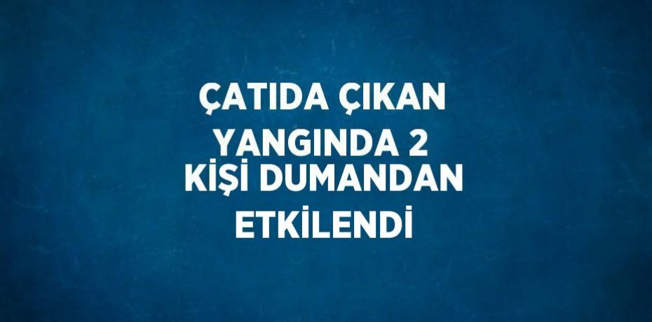ÇATIDA ÇIKAN YANGINDA 2 KİŞİ DUMANDAN ETKİLENDİ