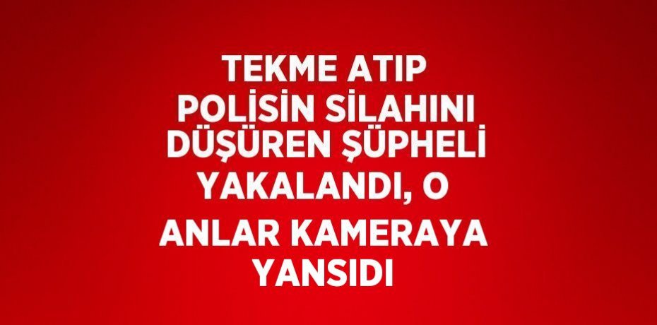 TEKME ATIP POLİSİN SİLAHINI DÜŞÜREN ŞÜPHELİ YAKALANDI, O ANLAR KAMERAYA YANSIDI