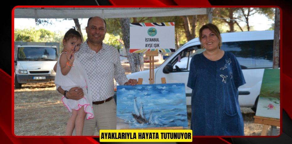 Ayaklarıyla hayata tutunuyor