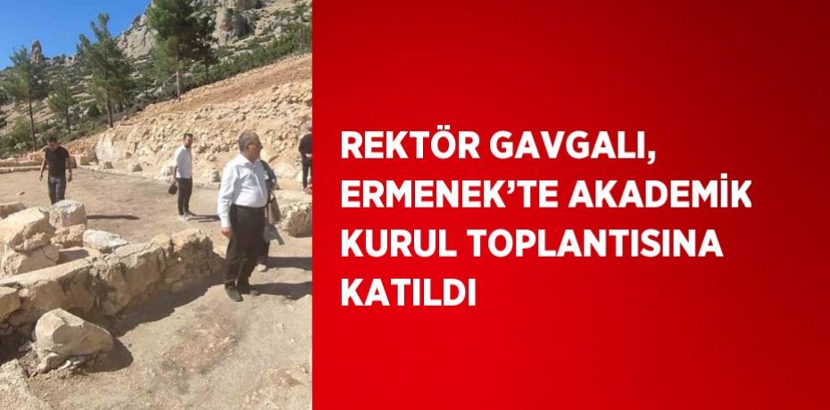 REKTÖR GAVGALI, ERMENEK’TE AKADEMİK KURUL TOPLANTISINA KATILDI