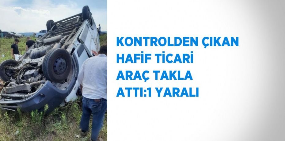 KONTROLDEN ÇIKAN HAFİF TİCARİ ARAÇ TAKLA ATTI:1 YARALI