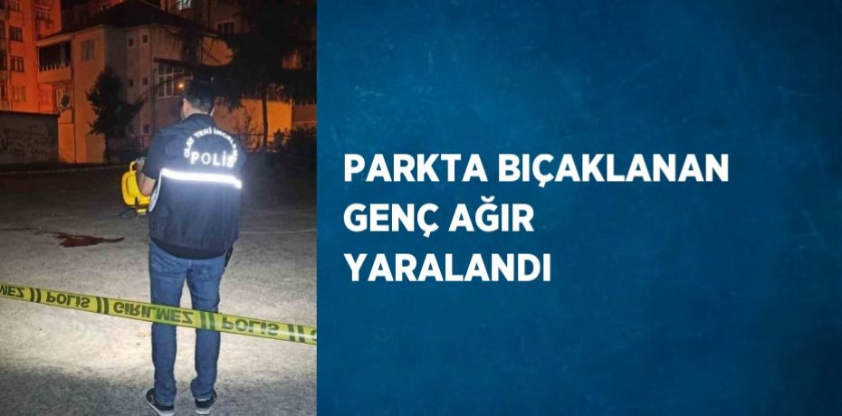 PARKTA BIÇAKLANAN GENÇ AĞIR YARALANDI
