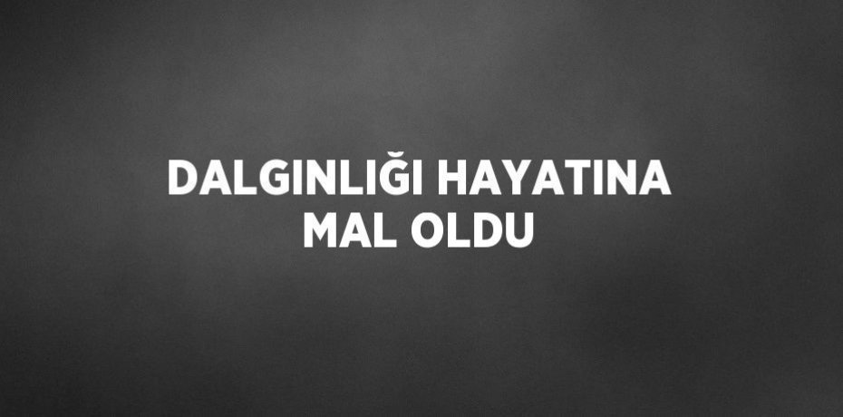 DALGINLIĞI HAYATINA MAL OLDU