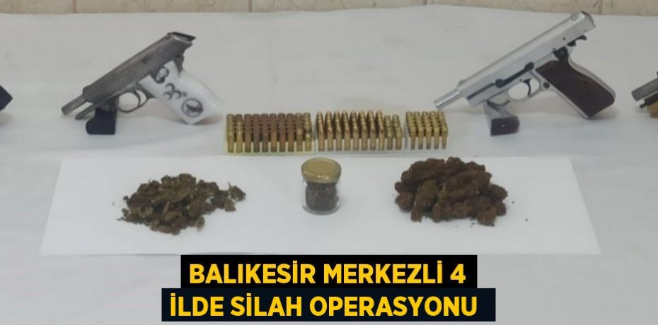 BALIKESİR MERKEZLİ 4 İLDE SİLAH OPERASYONU 