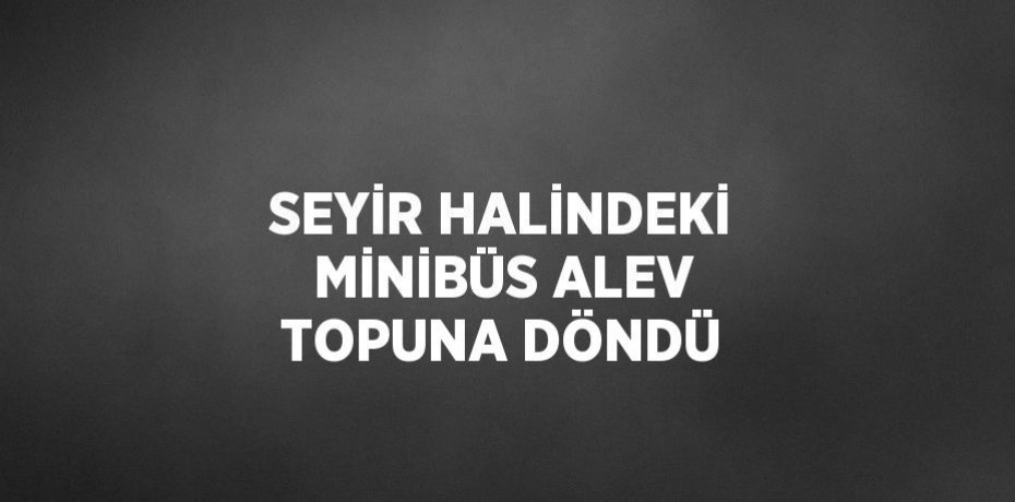 SEYİR HALİNDEKİ MİNİBÜS ALEV TOPUNA DÖNDÜ