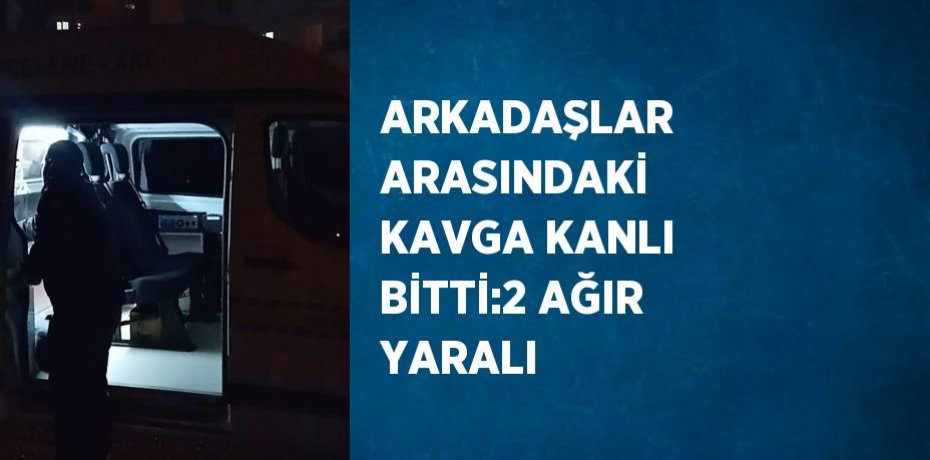ARKADAŞLAR ARASINDAKİ KAVGA KANLI BİTTİ:2 AĞIR YARALI