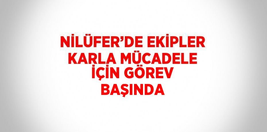 NİLÜFER’DE EKİPLER KARLA MÜCADELE İÇİN GÖREV BAŞINDA