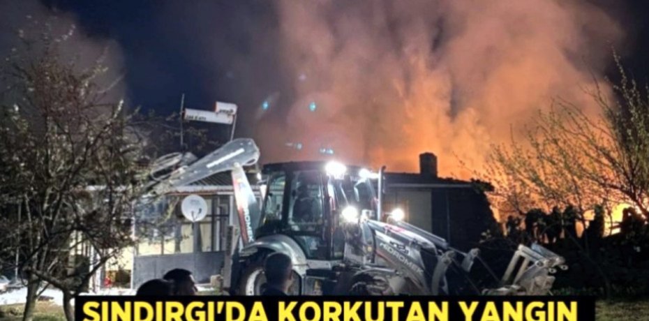 Sındırgı'da korkutan yangın