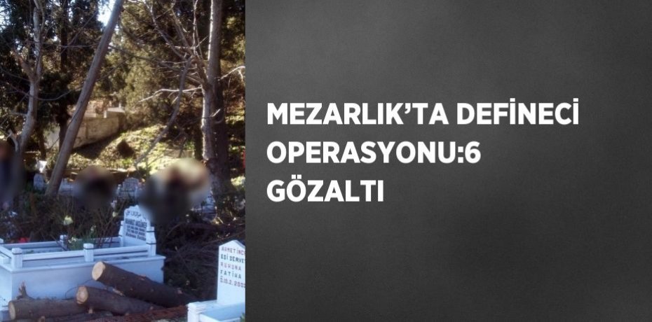 MEZARLIK’TA DEFİNECİ OPERASYONU:6 GÖZALTI