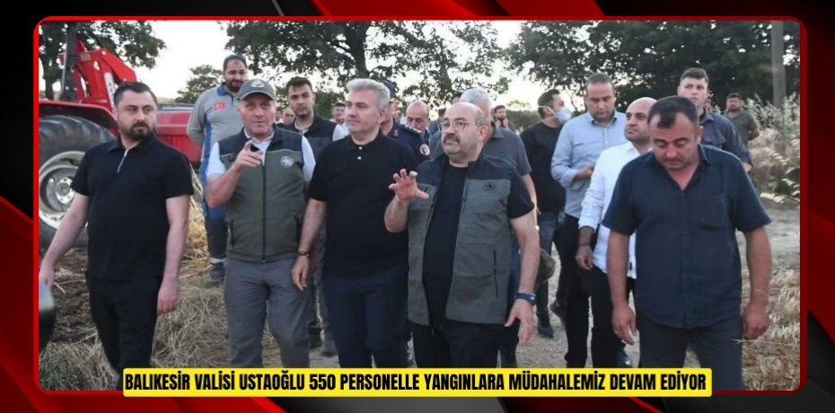 Balıkesir Valisi Ustaoğlu: "550 personelle yangınlara müdahalemiz devam ediyor" 