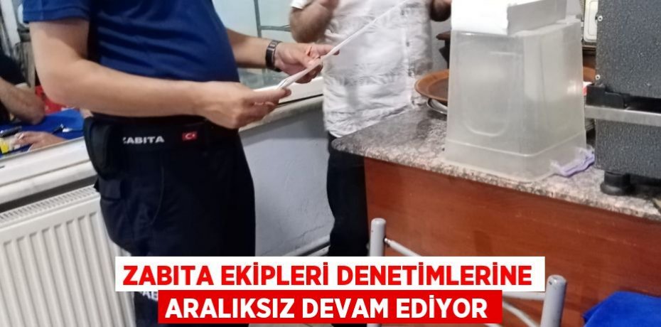 ZABITA EKİPLERİ DENETİMLERİNE ARALIKSIZ DEVAM EDİYOR