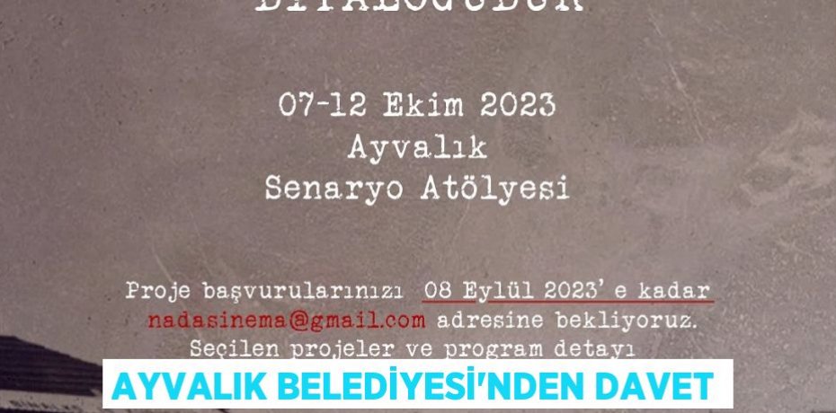 Ayvalık Belediyesi'nden DAVET