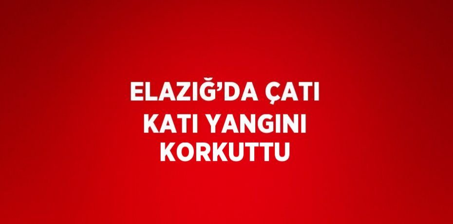 ELAZIĞ’DA ÇATI KATI YANGINI KORKUTTU
