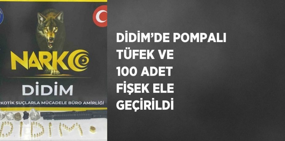DİDİM’DE POMPALI TÜFEK VE 100 ADET FİŞEK ELE GEÇİRİLDİ