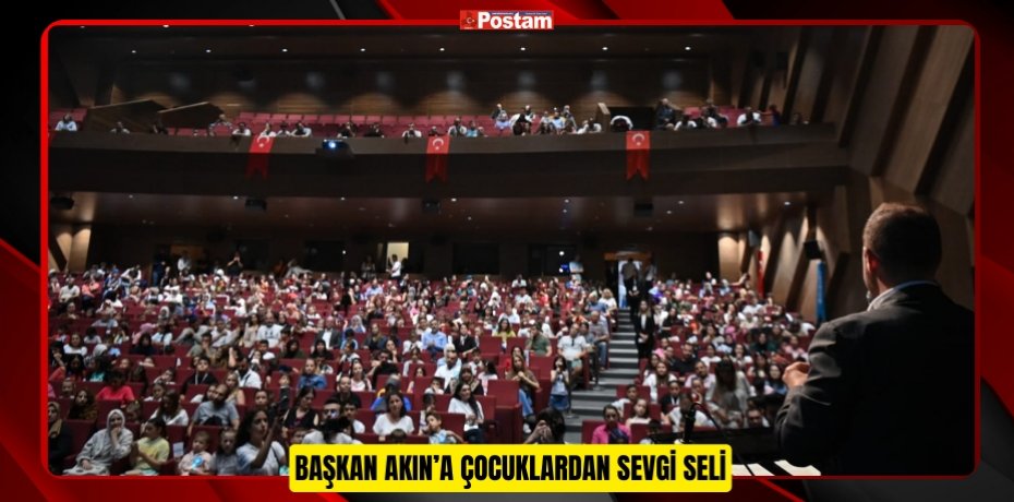 Başkan Akın’a çocuklardan sevgi seli