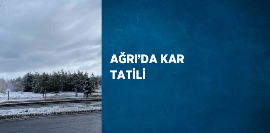 AĞRI’DA KAR TATİLİ