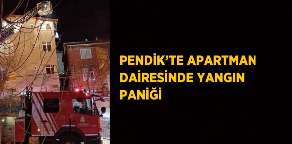 PENDİK’TE APARTMAN DAİRESİNDE YANGIN PANİĞİ