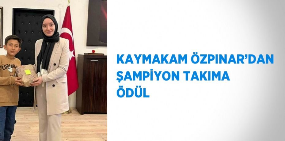 KAYMAKAM ÖZPINAR’DAN ŞAMPİYON TAKIMA ÖDÜL