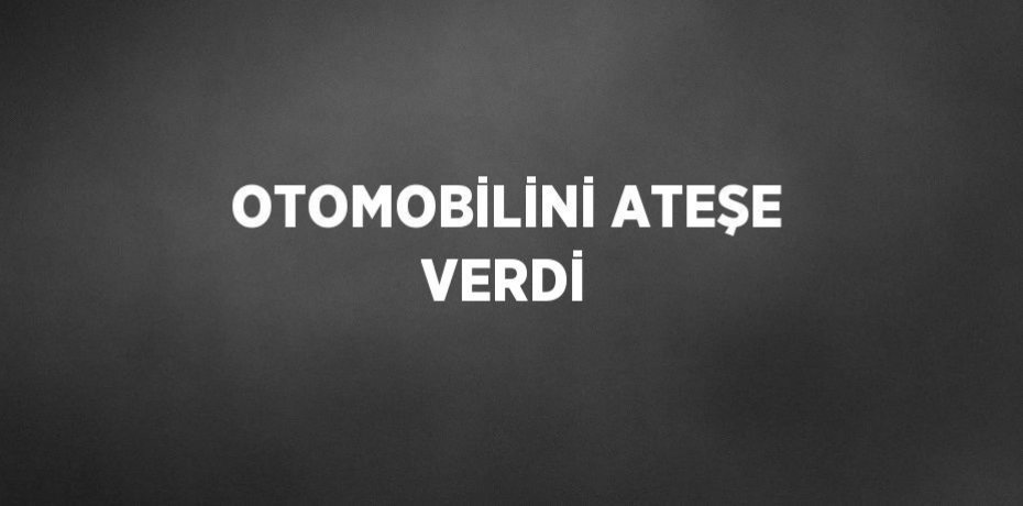 OTOMOBİLİNİ ATEŞE VERDİ
