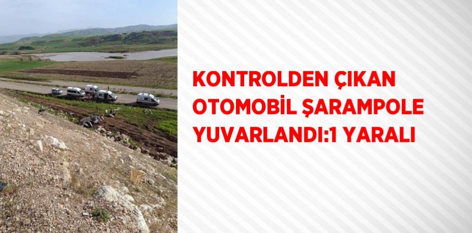 KONTROLDEN ÇIKAN OTOMOBİL ŞARAMPOLE YUVARLANDI:1 YARALI