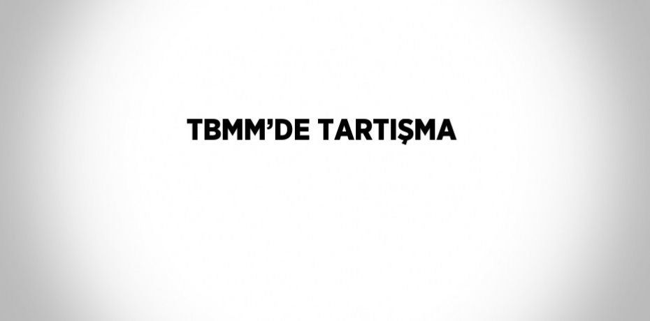 TBMM’DE TARTIŞMA