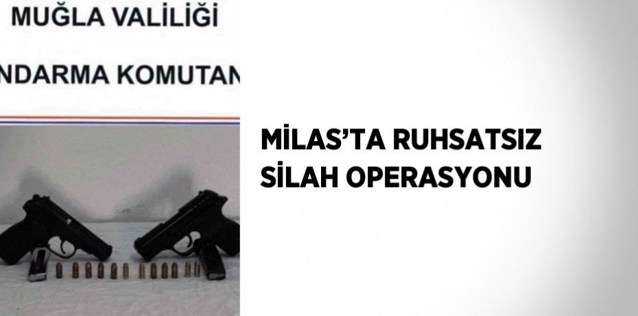 MİLAS’TA RUHSATSIZ SİLAH OPERASYONU