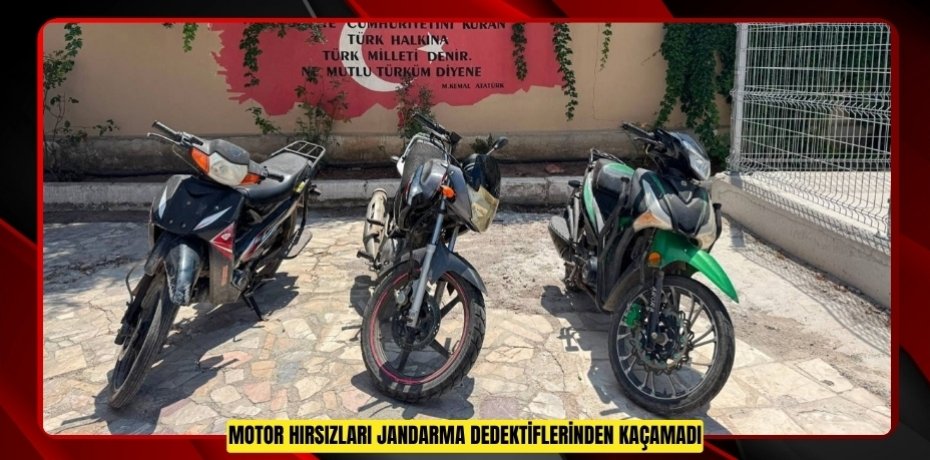 MOTOR HIRSIZLARI JANDARMA DEDEKTİFLERİNDEN KAÇAMADI