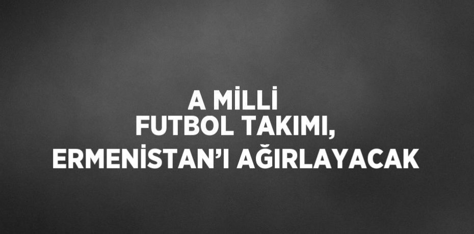 A MİLLİ FUTBOL TAKIMI, ERMENİSTAN’I AĞIRLAYACAK
