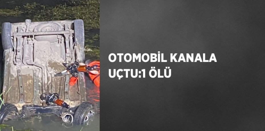OTOMOBİL KANALA UÇTU:1 ÖLÜ