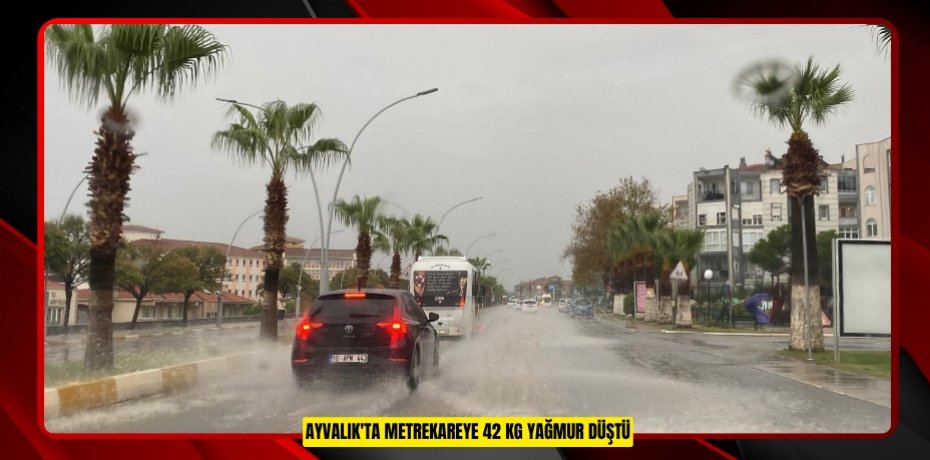 Ayvalık'ta metrekareye 42 kg yağmur düştü