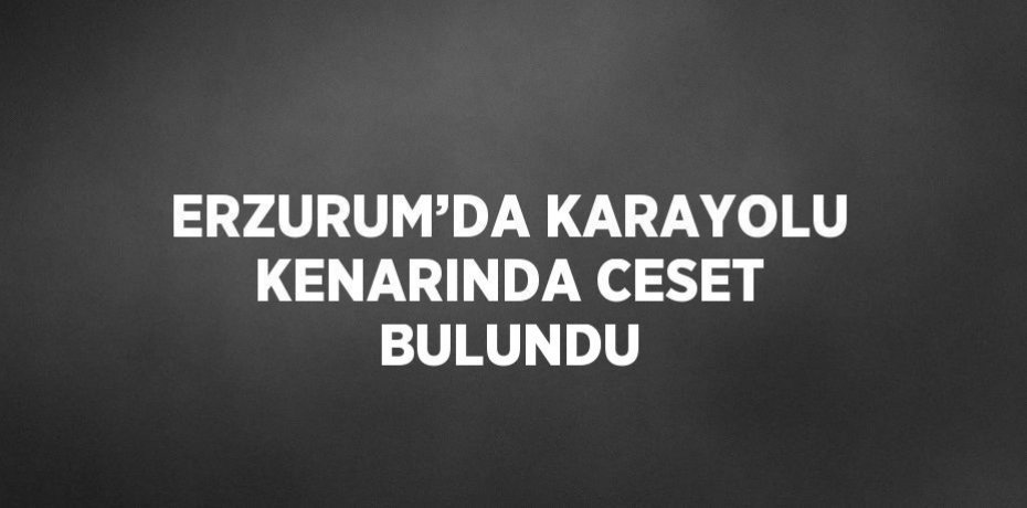 ERZURUM’DA KARAYOLU KENARINDA CESET BULUNDU