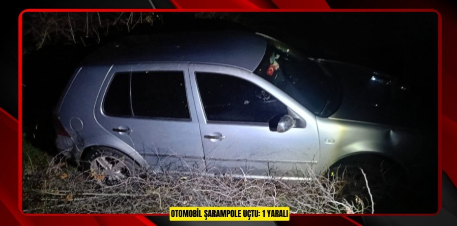 Otomobil şarampole uçtu: 1 yaralı