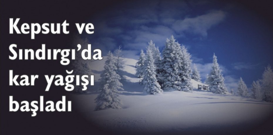Kepsut ve Sındırgı’da kar yağışı başladı