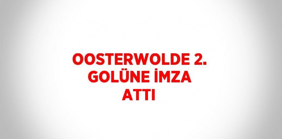 OOSTERWOLDE 2. GOLÜNE İMZA ATTI
