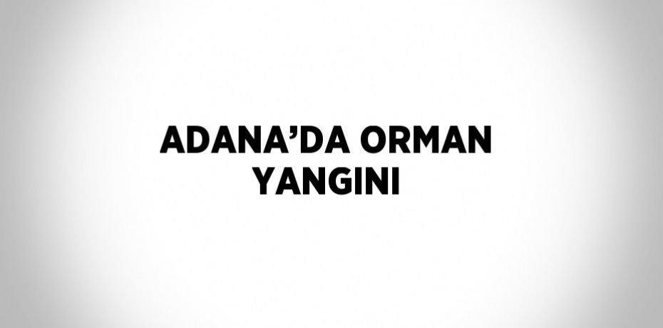 ADANA’DA ORMAN YANGINI