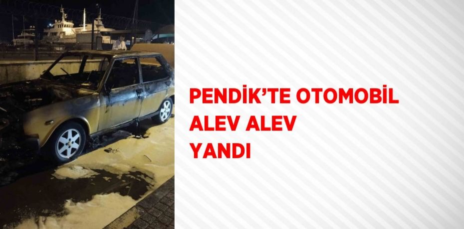PENDİK’TE OTOMOBİL ALEV ALEV YANDI
